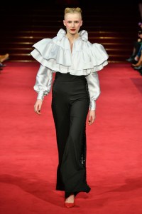 Model on the catwalk