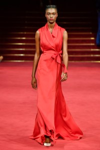 Model on the catwalk