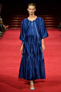 Model on the catwalk