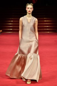 Model on the catwalk
