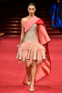 Model on the catwalk