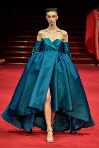 Model on the catwalk