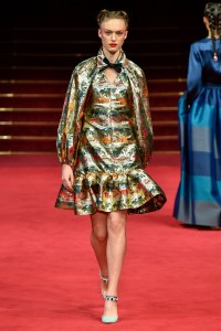 Model on the catwalk