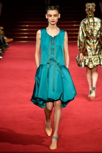 Model on the catwalk