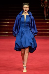 Model on the catwalk
