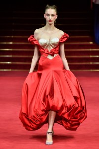 Model on the catwalk
