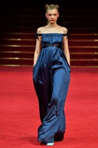 Model on the catwalk