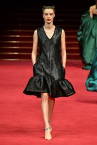 Model on the catwalk