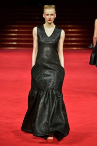 Model on the catwalk