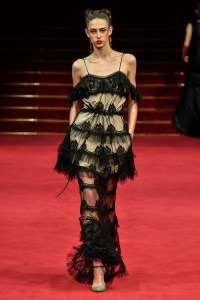 Model on the catwalk