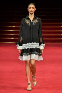 Model on the catwalk