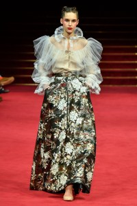 Model on the catwalk