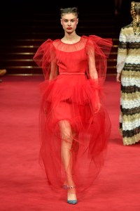 Model on the catwalk