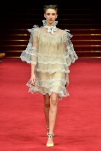 Model on the catwalk