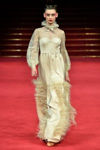 Model on the catwalk