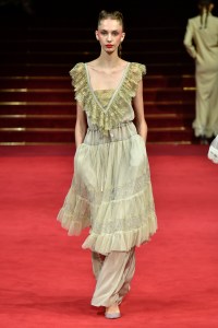 Model on the catwalk