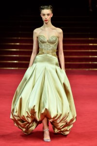 Model on the catwalk