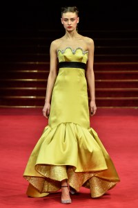 Model on the catwalk