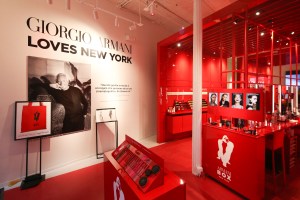 The Armani Box pop up shop in Soho.
