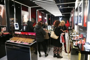 The YSL pop up shop in Soho.