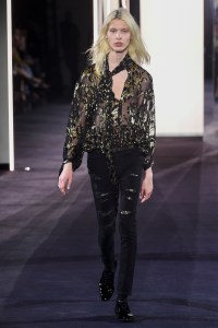 Model on the catwalk