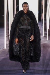 Model on the catwalk