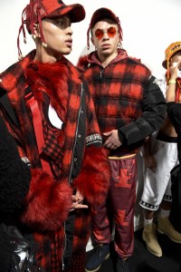 Backstage at Bobby Abley Men's Fall 2018