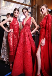 Backstage at Zuhair Murad Coutuer Spring 2018