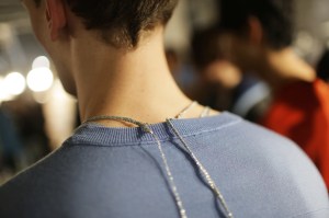 Backstage at Acne Studios Men's Fall 2018
