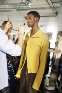 Backstage at Acne Studios Men's Fall 2018