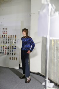 Backstage at Acne Studios Men's Fall 2018