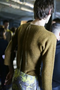 Backstage at Acne Studios Men's Fall 2018