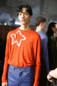 Backstage at Acne Studios Men's Fall 2018