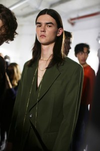 Backstage at Acne Studios Men's Fall 2018