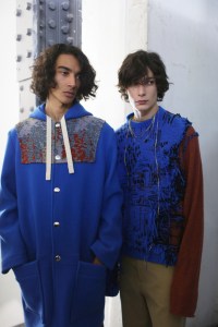 Backstage at Acne Studios Men's Fall 2018
