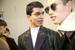 Backstage at Cerrutti 1881 Men's Fall 2018