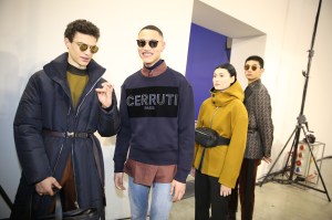 Backstage at Cerrutti 1881 Men's Fall 2018