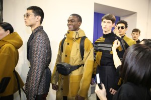 Backstage at Cerrutti 1881 Men's Fall 2018