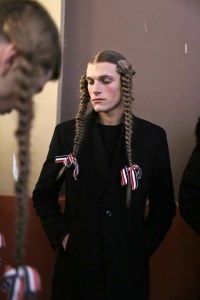 Backstage at Thom Browne Men's Fall 2018