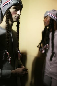 Backstage at Thom Browne Men's Fall 2018