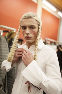 Backstage at Thom Browne Men's Fall 2018