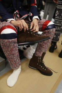 Backstage at Thom Browne Men's Fall 2018