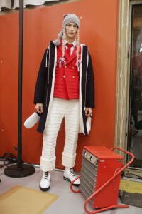 Backstage at Thom Browne Men's Fall 2018
