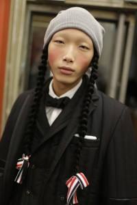 Backstage at Thom Browne Men's Fall 2018