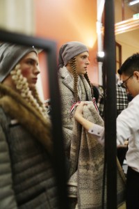 Backstage at Thom Browne Men's Fall 2018