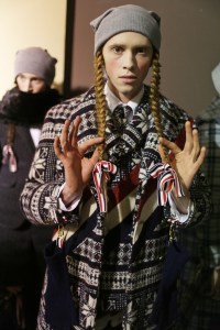 Backstage at Thom Browne Men's Fall 2018