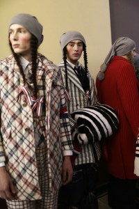 Backstage at Thom Browne Men's Fall 2018