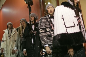 Backstage at Thom Browne Men's Fall 2018