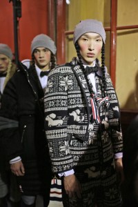 Backstage at Thom Browne Men's Fall 2018
