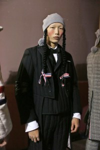 Backstage at Thom Browne Men's Fall 2018